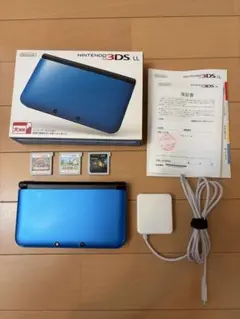 ニンテンドー3DS LL ブルー ソフト4個付き