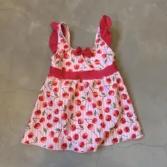 チェリー柄ワンピース水着（女の子用）　110cm
