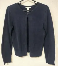 H&M ネイビー カーディガン S