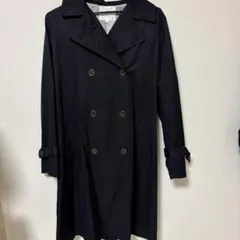 【美品】3can4on ダブルトレンチコート ネイビー サイズ2のサムネイル