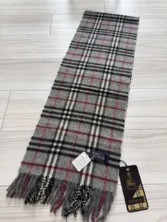 バーバリー　マフラー　ラムウール　グレー