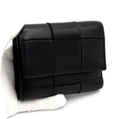 ☆極美品☆ボッテガヴェネタ 財布 カセット マキシイントレチャート ブラック 黒