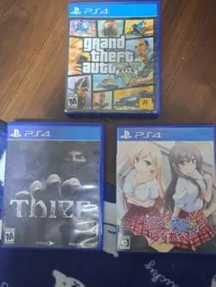 PS4 GTA V 北米版, Thief, 彼女はオレからはなれない ３品まとめ