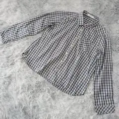 chocol raffine robe ✨長袖シャツ 【Ｆ】 ブルー系チェック