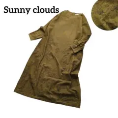 訳あり　Sunny clouds　サニークラウズ　長袖ワンピース　L　花柄刺繍