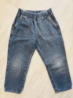 デニムブルー 長ズボン 120cm ウエストゴム