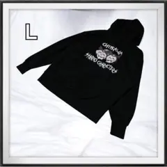Avail ちいかわ サンリオ モモンガ&クロミ ハーフジップパーカー 黒 Ｌ