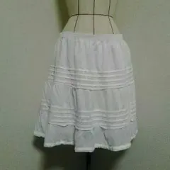 ◇USA古着リメイク224◇ホワイトコットンスカート