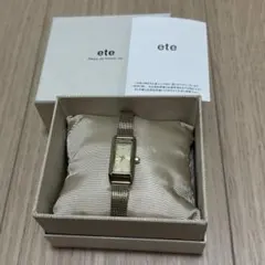 ete ウォッチ レクタングルフェイス ダイヤモンド グレージュ - メルカリ