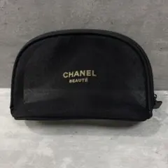 CHANEL シャネル　ノベルティ メッシュ ポーチ　ブラック　コスメポーチのサムネイル