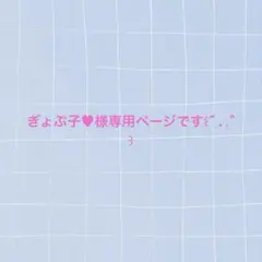 ぎょぷ子♥様専用ページです(^ᴗ͈ˬᴗ͈^)