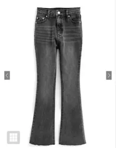 【新品】GRL ストレッチフレアデニムパンツ ブラック Mサイズ cu532