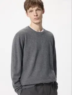 UNIQLO ユニクロ カシミヤクルーネックセーター 07Gray 3XL