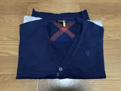 ✨クリーニング済✨【BLACK LABEL】ネイビー カーディガン