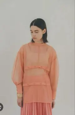 CLANE 3ARRANGE SHEER TOPS ピンク サイズ1のサムネイル