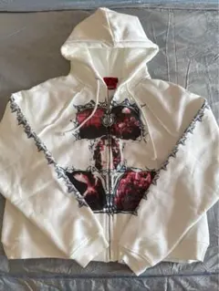 heaven by MARC JACOBS フルジップ パーカー ホワイト Marc Jacobs Heaven White Heaven by Marc Jacobs Lover Bear Hoodie