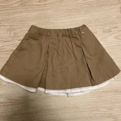 petit main プリーツスカート 90サイズ ブラウン