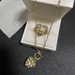 希少Diorカナージュハート♡ネックレスとリングセット