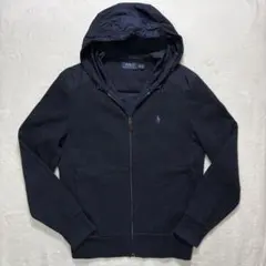 【S相当】ラルフローレン　ヘリンボーン柄　異素材　ジップアップ　パーカー　メンズ