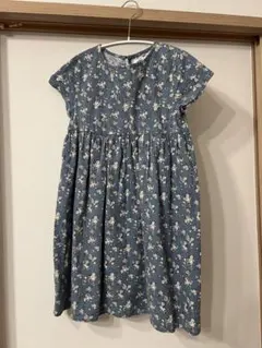 【130cm】ペアマノン 総柄 フレンチスリーブ ワンピース pairmanon