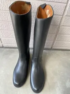 長靴　レインブーツ　レインシューズ　乗馬タイプ　黒　ロングブーツのサムネイル