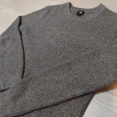 H&M グレー クルーネックニットセーター XS 日本Mサイズ