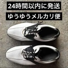 FJ フットジョイ ゴルフシューズ ホワイト・ブラウン - メルカリ