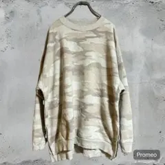 【極柔】AMERICAN EAGLE 迷彩柄 オーバーサイズ スウェット XS