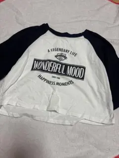 DAZY ラグランTシャツ ホワイト ブラック Mのサムネイル