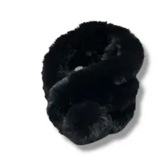 レディース ファーマフラー ブラック