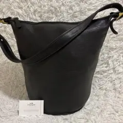 美品】OLD COACH バケツ型 ダッフル ショルダーバッグ スカイブルー