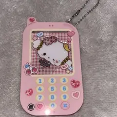 こぎみゅん　ピンクの携帯電話型キーホルダー