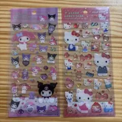 【正規品】クリアキャンディシール　キティ・マイメロ・クロミ　サンリオ　2点セット