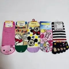 ソックス　靴下　ディズニー　ぷーさん　デイジー　まとめ売り　五本指靴下