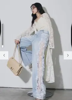 ANDREA&Co レースカットアウトデニム