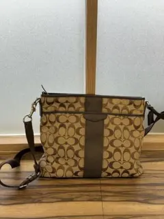 COACH コーチ シグネチャー ショルダーバッグ ブラウン