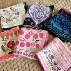 ANNA SUI タオルハンカチ 6枚セット ハンカチまとめ売り