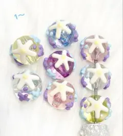 カスタムボールペン対応ビーズ　ペイントビーズ　手描きビーズ