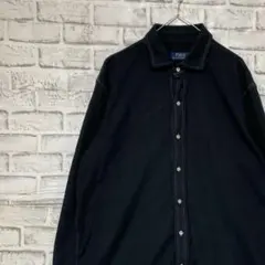 ラルフローレン長袖シャツ！ブラックL 0227
