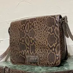 GIANFRANCO FERRE パイソンエンボスレザー ショルダーバッグのサムネイル