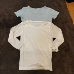 水色と白のアンダーシャツ2枚セット