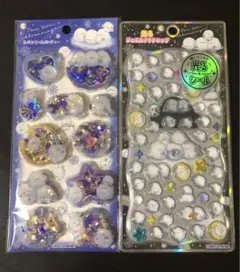 【正規品】スパンコールパーティ　光るジュエルプチドロップシール　シマエナガ