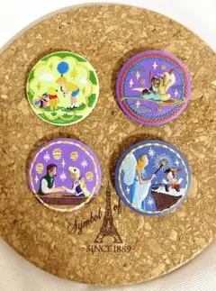 【匿名配送】ディズニー 刺繍缶バッジ ラプンツェル プー ピノキオ アラジン