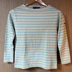 Saint James ウェッソン　ボーダー　ライトブルー×ホワイト フランス製のサムネイル