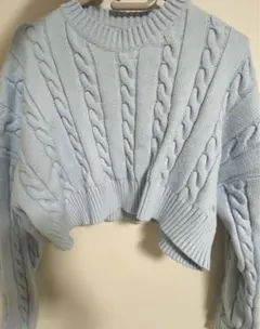Girly Doll クロップド丈ケーブルニットのサムネイル