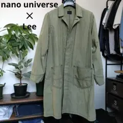 Lee × ナノユニバース 別注 ステンカラーコート オリーブ 古着 S