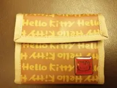 Hello Kitty ロゴ財布 ベージュ