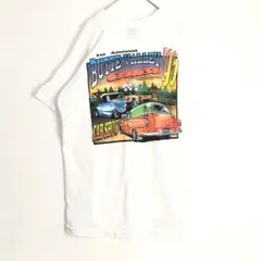 3071　90s　シングルステッチ　アメ車　フルーツオブザルーム　Tシャツ　白