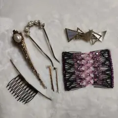 ヘアアクセサリー まとめ売り　クレセントコーム　ツインコーム　ヘアクリップ