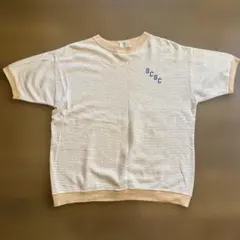 チャンピオン　希少　70s バータグ　半袖スウェット　染み込みプリント